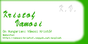 kristof vamosi business card