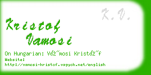 kristof vamosi business card